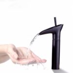 Grifo de baño Lavabo Cascada Grifo frío y caliente, 99529 Black - Imagen 2