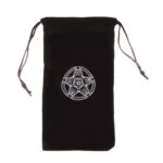 Bolsa de cartas de tarot con pentagrama de terciopelo, mini paquete con cordón para el hogar