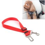 2 uds arnés de nailon correa Clip mascota perro cinturón de seguridad para coche cinturón de seguridad, Red