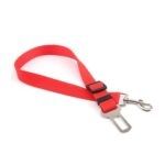 2 uds arnés de nailon correa Clip mascota perro cinturón de seguridad para coche cinturón de seguridad, Red - Imagen 2