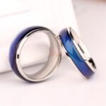 Anillo de humor de joyería fina, anillo de temperatura de banda cambiable, sentimiento de emoción, cambio de Color, 16mm - Imagen 2