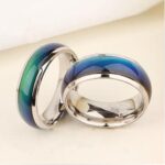Anillo de humor de joyería fina, anillo de temperatura de banda cambiable, sentimiento de emoción, cambio de Color, 17mm