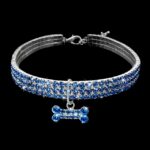 2 uds. Collar de perro con diamantes de imitación ostentosos, collares de cristal para cachorros, Chihuahua, correa para perros pequeños, accesorios para Mascotas, S