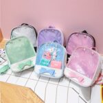 Mochila transparente para niños, bolsas con lazo bonito, Mini mochila escolar - Imagen 2