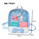 Mochila transparente para niños, bolsas con lazo bonito, Mini mochila escolar - Imagen 5
