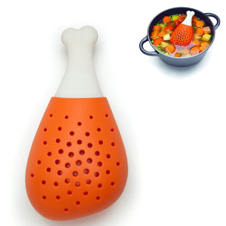 TBD04936446.jpg Filtro de sopa de bolsa de filtro de condimento de pierna de pollo de hueso de perro de dibujos animados de silicona - Imagen 1