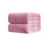 Manta gruesa de franela de piña de malla de Color sólido, forro polar de Coral, funda de sofá para aire acondicionado, sábanas cálidas de invierno, mantas de piel sintética de fácil lavado, 100x150cm