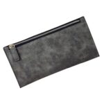 Cartera larga para mujer, monedero de estilo simple, carteras finas de cuero