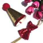 3 uds. Suministros de decoraciones navideñas para sombrero con lazos de lentejuelas para mascotas, Sequined Bows - Imagen 4
