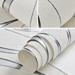 Etiqueta de la pared de la decoración del hogar del papel pintado no tejido de la ondulación del agua simple 3D - Imagen 3