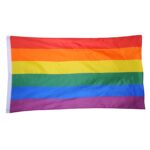 2 uds bandera del arco iris pancartas del desfile Gay lésbico Bandera del Orgullo LGBT, 90x60cm - Imagen 2