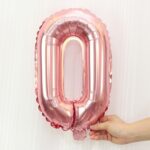 5 uds. Globos de aluminio con números de 16 pulgadas, globos de boda para fiesta de feliz cumpleaños, Pink, 0 - Imagen 2