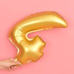 5 uds. Globos de aluminio con números de 16 pulgadas, globos de boda para fiesta de feliz cumpleaños, Gold, 4 - Imagen 2