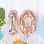 5 uds. Globos de aluminio con números de 16 pulgadas, globos de boda para fiesta de feliz cumpleaños, Pink, 4 - Imagen 4
