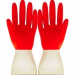 Guantes de lavado de dos colores para el hogar, 10 Uds., limpieza del hogar, lavandería, lavavajillas, guantes de látex, S - Imagen 2