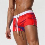 Shorts planos con bolsillo trasero Shorts de baño de playa de verano para hombres, S
