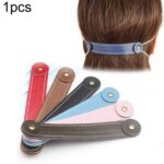 10 PCS Máscara facial ajustable Banda para la oreja Cuerda Antideslizante PU Cuero Extensión Hebilla Capucha