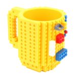 Diseño de bloques de construcción Taza de leche creativa taza de café soporte de agua potable de ladrillo incorporado, 301-400ml