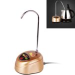 KAMJOVE P-01 Dispensador de agua automático con barril, absorbente de agua eléctrico, enchufe CN, P-01 (Gold), Black With Display