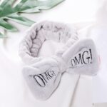 Nueva letra \ "OMG \" Coral polar suave diademas con lazo lindo soporte para el cabello accesorios para el cabello