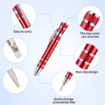 Juego de destornilladores de pluma de herramienta de aluminio multifuncional 8 en 1 - Imagen 4
