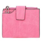 Monedero corto de cuero con cremallera para mujer, cartera Vintage a la moda, con bolsillo para monedas