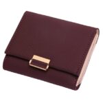 Cartera de lujo de cuero para mujer, monedero de cuero a cuadros, tarjetero para mujer, monederos pequeños para niñas