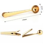 Cuchara o cafetería multifunción de 5 uds con Clip, taza medidora de té y café de acero inoxidable, cuchara para café, Coffee Scoop(Black) - Imagen 4