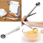 Cuchara o cafetería multifunción de 5 uds con Clip, taza medidora de té y café de acero inoxidable, cuchara para café, Coffee Scoop(Black) - Imagen 5