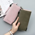 Cartera larga con cremallera, monedero, tarjetas, titular de identificación, cartera de mano para mujer - Imagen 3