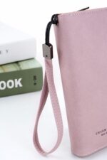 Cartera larga con cremallera, monedero, tarjetas, titular de identificación, cartera de mano para mujer - Imagen 5