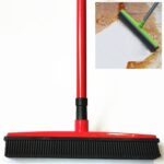 2 uds., escoba para quitar el pelo de alfombras para mascotas, raspado, fregona para lavar a mano sin polvo, cepillo de suelo de goma, Red