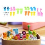 5 Juegos 10 en 1 Creativo Animal de Dibujos Animados Plástico Niños Fruta Tenedor Bento Decoración Palillo de Dientes - Imagen 5