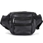 Bolsos de cintura de cuero genuino para hombre a la moda, organizador de necesidades de viaje, bolso para teléfono móvil