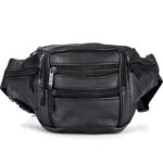 Bolsos de cintura de cuero genuino para hombre a la moda, organizador de necesidades de viaje, bolso para teléfono móvil - Imagen 2