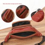 Bolsos de cintura de cuero genuino para hombre a la moda, organizador de necesidades de viaje, bolso para teléfono móvil - Imagen 3