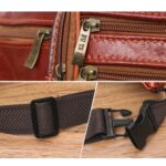 Bolsos de cintura de cuero genuino para hombre a la moda, organizador de necesidades de viaje, bolso para teléfono móvil - Imagen 4