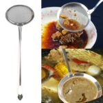 Colador de malla de aceite para residuos vegetales, espumadera de malla de acero inoxidable para cocina, 2 uds., tamaño: 19x7,3x6,2 cm, 19x7.3x6.2cm - Imagen 4