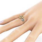 Anillos de cristal de girasol lindos femeninos de moda para mujer, 10, 11, 12, 5, 6, 7, 8, 9 - Imagen 4