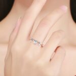Anillo de plata de ley 925 con forma de corazón y diamantes para mujer, joyería de compromiso de boda, 5