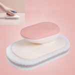 10 Uds. Cepillo de esponja para limpiar encimeras, estropajo multifunción para cocina y baño, cepillo para lavar platos y ollas con mango - Imagen 2