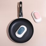 10 Uds. Cepillo de esponja para limpiar encimeras, estropajo multifunción para cocina y baño, cepillo para lavar platos y ollas con mango - Imagen 4