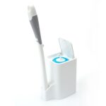 Escobilla de baño desechable, escobilla de limpieza de mango largo con juego de escobilla de baño colgante de Base, Disposable Toilet Brush
