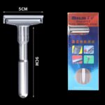 Maquinilla de afeitar de seguridad ajustable para hombre, máquina de afeitar clásica de doble filo para depilación con 5 cuchillas - Imagen 2
