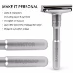 Maquinilla de afeitar de seguridad ajustable para hombre, máquina de afeitar clásica de doble filo para depilación con 5 cuchillas - Imagen 4