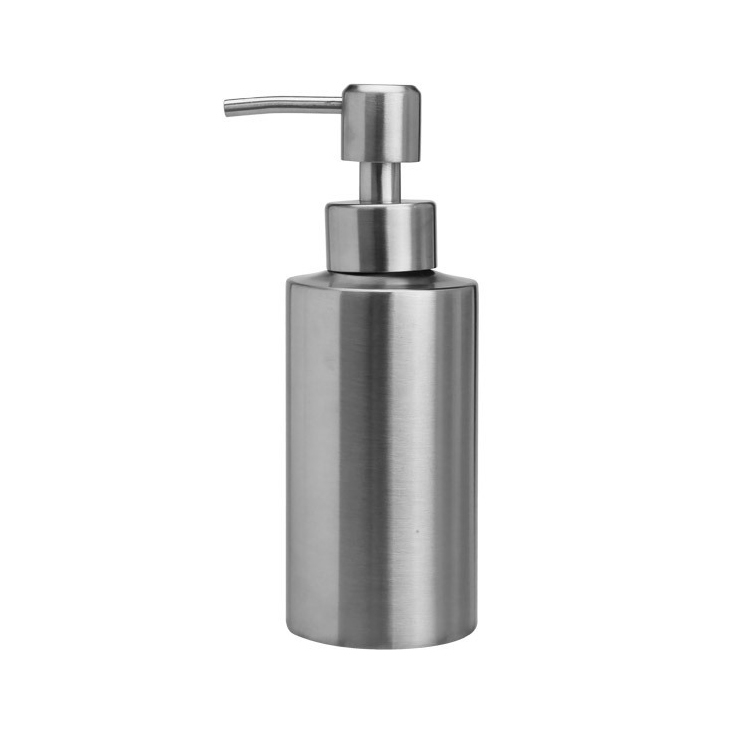TBD051925201.jpg Dispensador de jabón de acero inoxidable, botella de emulsión recta cilíndrica, 250ml - Imagen 1