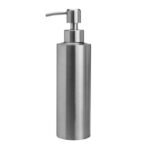 Dispensador de jabón de acero inoxidable, botella de emulsión recta cilíndrica, 350ml
