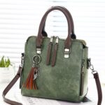 Bolsos de mano Vintage de cuero PU para mujer, bolsos de mensajero para mujer, bolsos de mano con borlas de diseñador, bolso de hombro tipo bandolera Boston