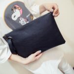 Bolso Retro Simple para mujer, bolso de mano de gran capacidad a la moda, bolso tipo sobre con cremallera