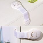 10 unids/lote cerradura para niños protección de puertas de bloqueo para niños cerradura de plástico de seguridad para niños, 10 PCS  White - Imagen 3